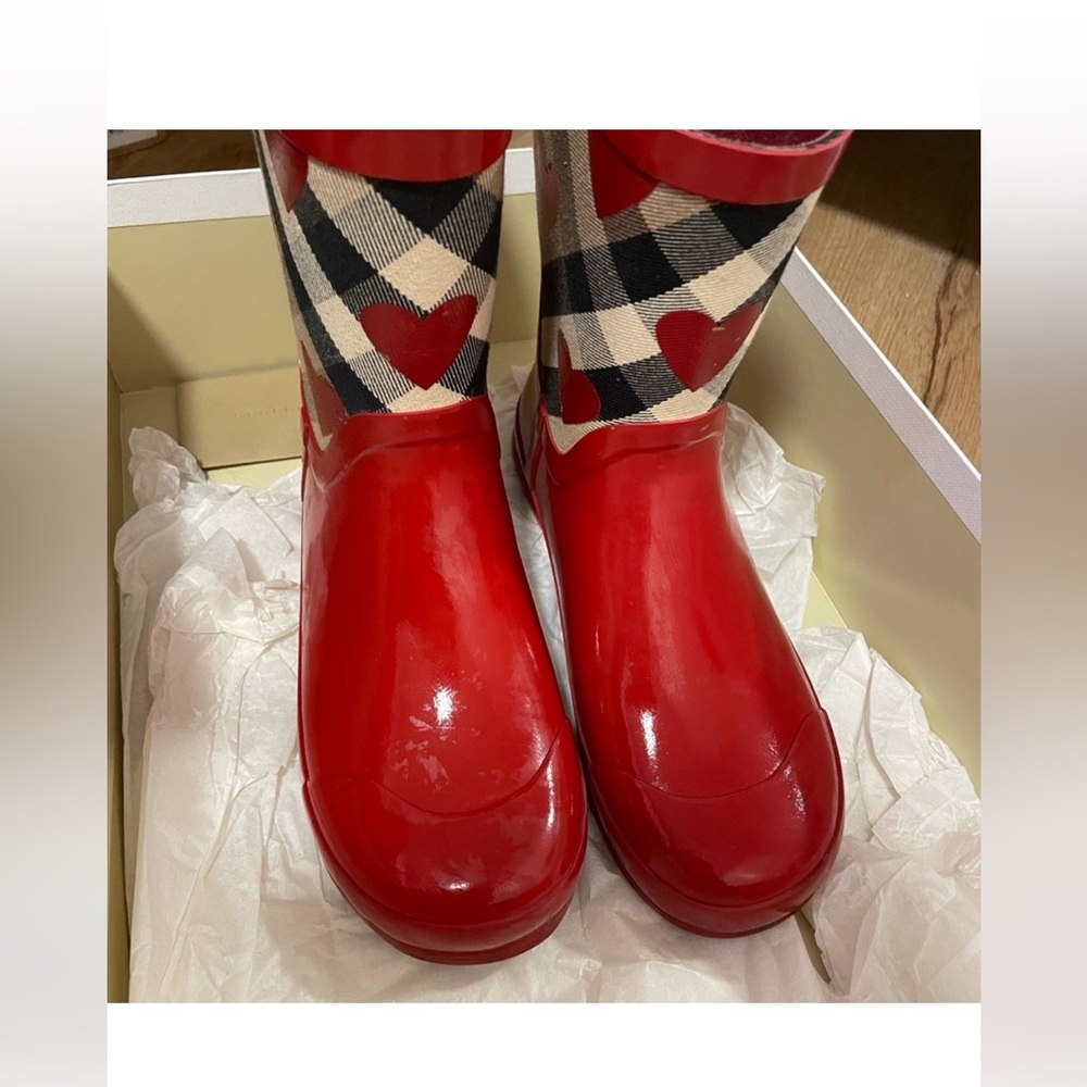 Burberry Red Rain Boots